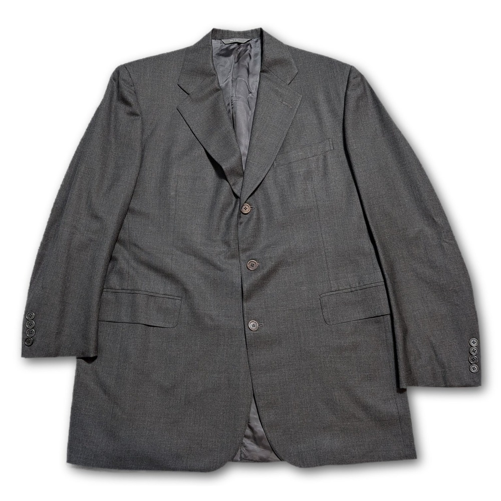 Brooks Brothers Mens Appx. 44L Blazer Gray Irregular Sleeves Made In USA Wool